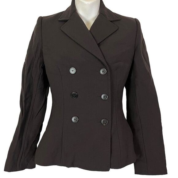 Dolce & Gabbana Womens Brown Wool Steampunk Whimsigoth Suit Jacket Blazer 40 / 4
